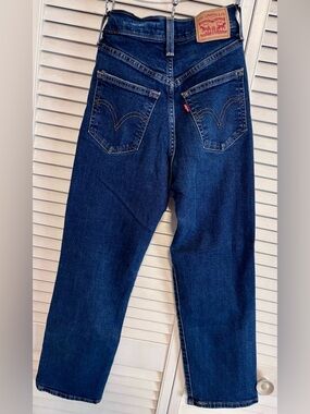 Levi's Ribcage Straight Ankle Jeans - Dark Blue